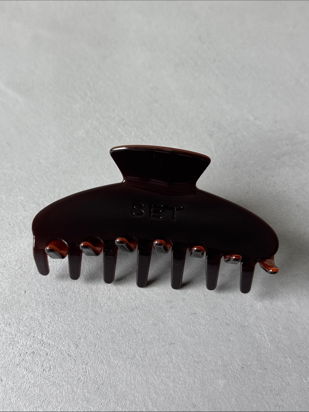 SET ACTIVE BROWN BRUNETTE CLAW CLIP